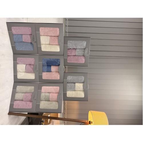 KISMİ KADİFE HAMAM TAKIMI BADEM DESEN %100 PAMUK 50-90 2 ADET+90-150 2 ADET
